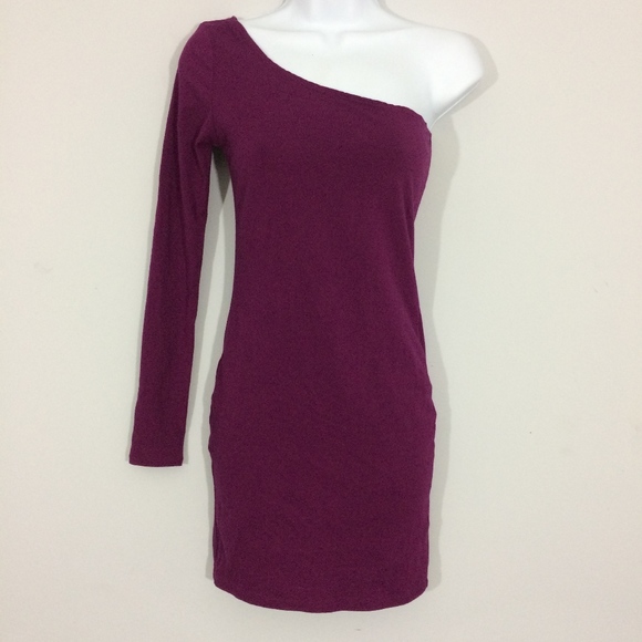 Forever 21 Dresses & Skirts - Forever 21 Womens S One Shoulder Purple Mini Dress